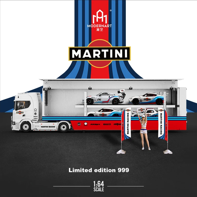 

TimeMicro 1:64 ModerArt Martini /Gulf tractor container truck Diecast Model Car