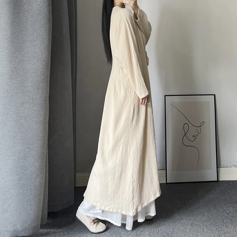 Весенне-осенний экстра-длинный кардиган Верхняя одежда Женская художественная