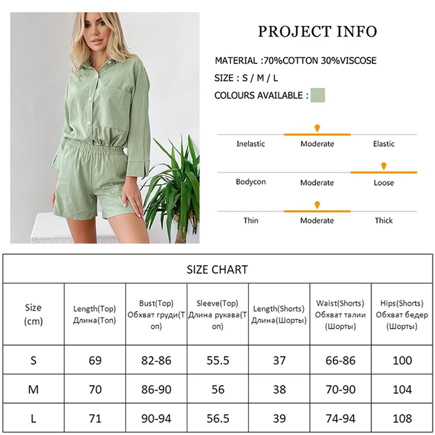 Pajamas For Women Loungewear Pocket Short Sets Single-Breasted Woman 2 Pieces 2023 Sleepwear Female Turn Down Collar Set New