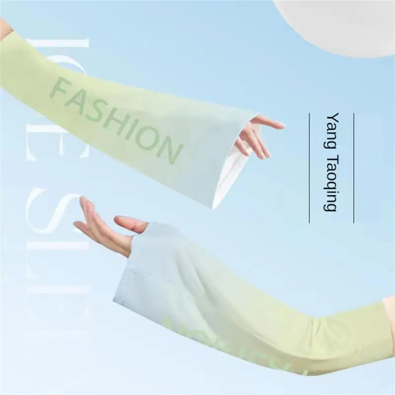 

Ice Silk Sun Sunscreen Sleeve Summer Loosen Sun Protection Ice Sleeve Women's Outdoor Riding UV Protection Printed Ice Sleeves