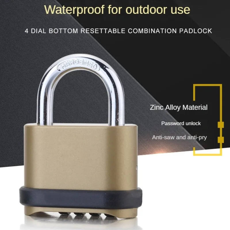 Замок из цинкового сплава с 4 цифрами и кодами