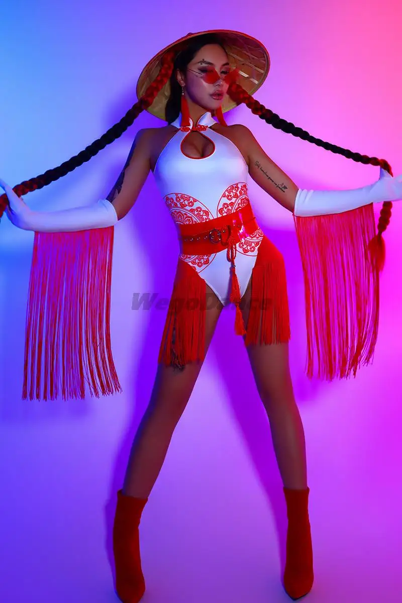 Lady Evening Ds Costumes New Club Chinese Style Sexy Women DJ Clothing Bar Gogo Dance Clothes images - 6