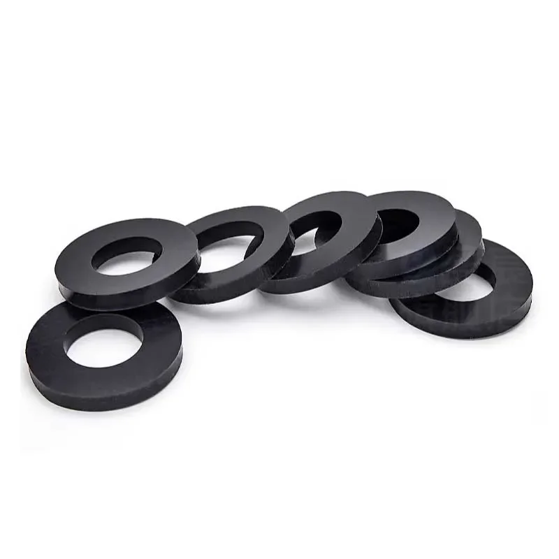 M4 M4.5 M4.8 7mm-25mm OD Black Rubber Flat Gasket Vibration Damping Gaskets Round Washer Shock Absorbing Cushioning