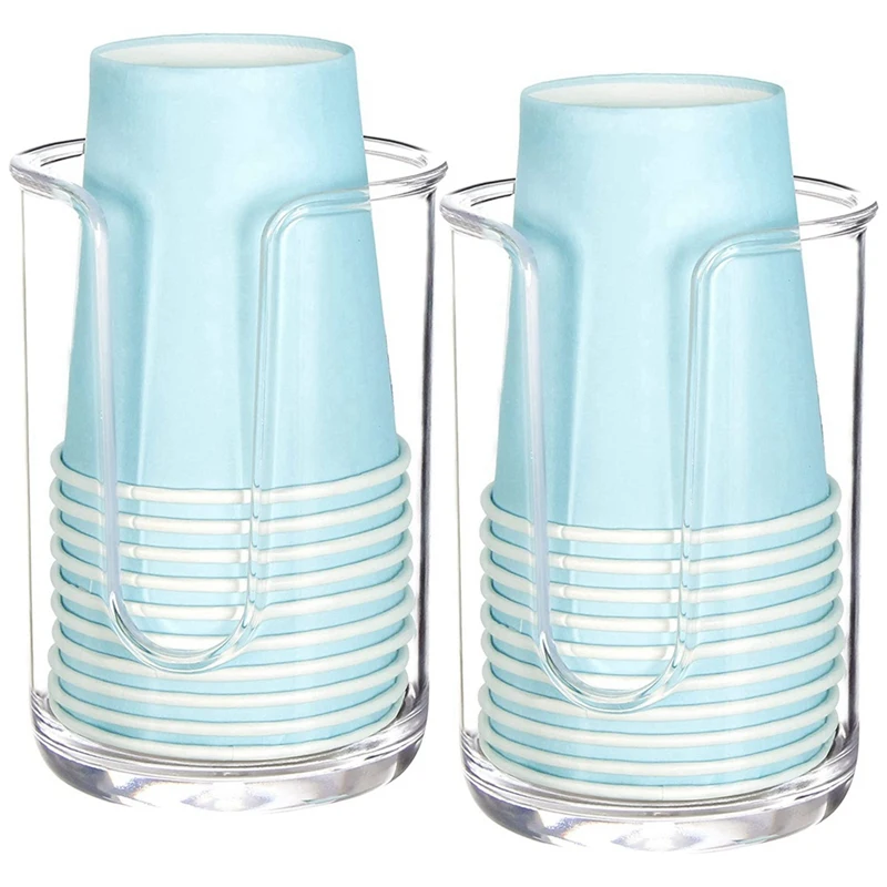 

Acrylic Bathroom Cup Dispenser Holder For Disposable Paper Cup,Mouthwash Cups Holder For Bathroom Guest Room Counter