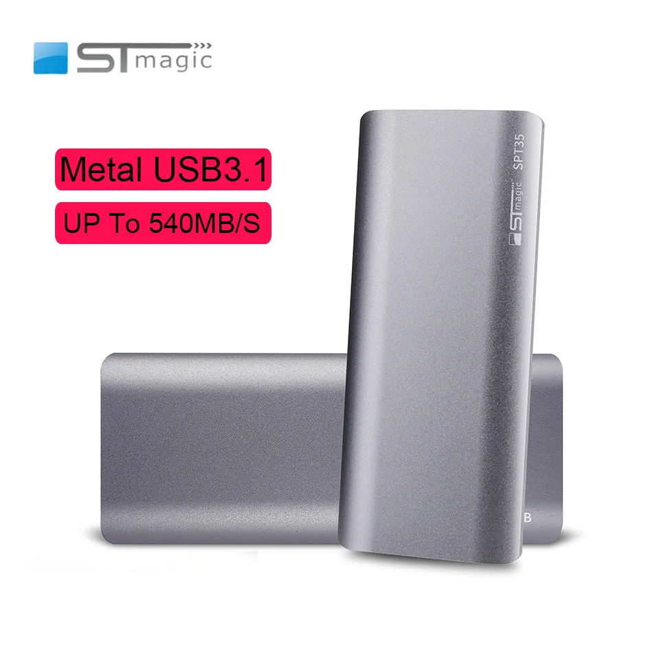 STmagic SPT35 Type C Portable Ssd 256 GO 512 GO à 1 TO 2 TO En Métal USB 3.1 Gen 2 540M.S Disco Duro Externo Pour PC Portable