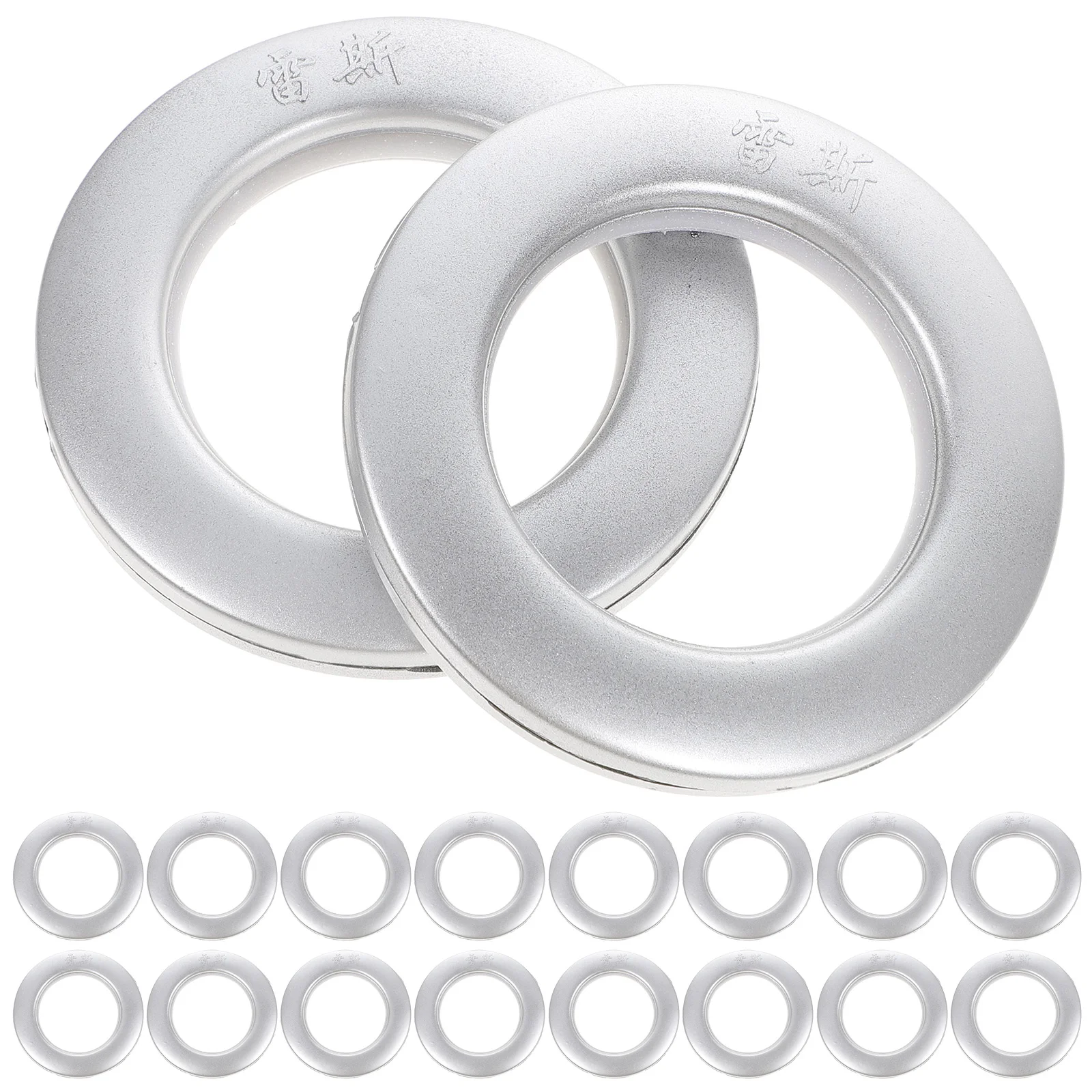 

75 Pcs Curtain Ring Roman Perforated Circle Plastic Inner Diameter Silencer Grommet