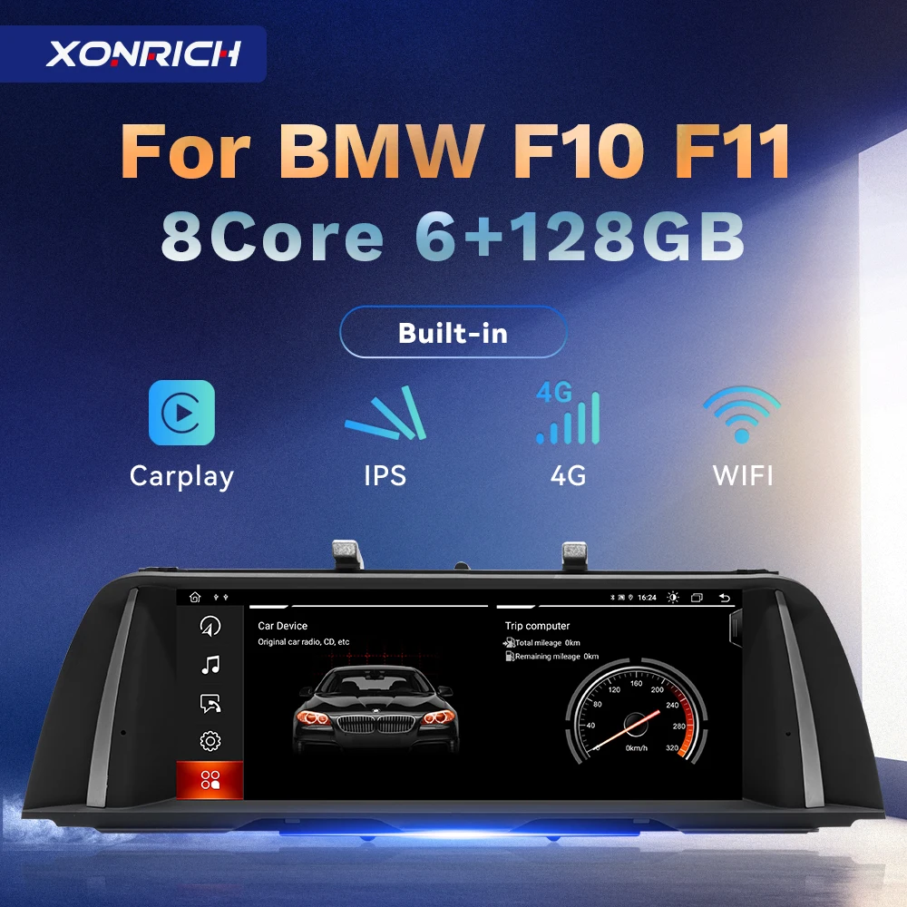 Carplay Android 11 автомобильный радиоприемник для BMW 5 серии F10 F11 2011-2016 CIC NBT мультимедиа RDS