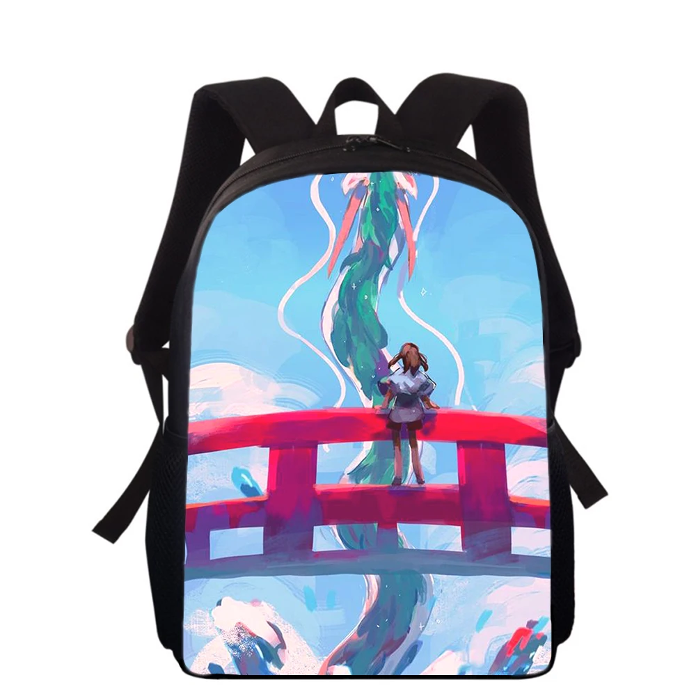 Anime Spirited Away 15” 3D Print Kids Backpack Primary School Bags for Boys Girls Back Pack Students School Book Bags