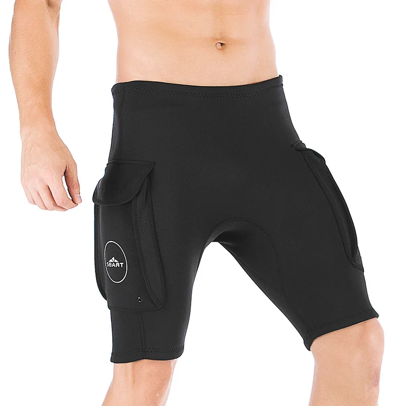 

Men's Fashion 3MM Neoprene Diving Shorts Cold Protection Warm Sunscreen Shorts Water Sports Swimming Surfing Sailing Shorts 2022