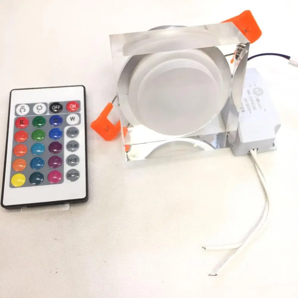 Mini 1StüCk 6W Rgb Einbauleuchte Square Verstellbarer Spot Deckenlampe 95-265 В Led-Schr