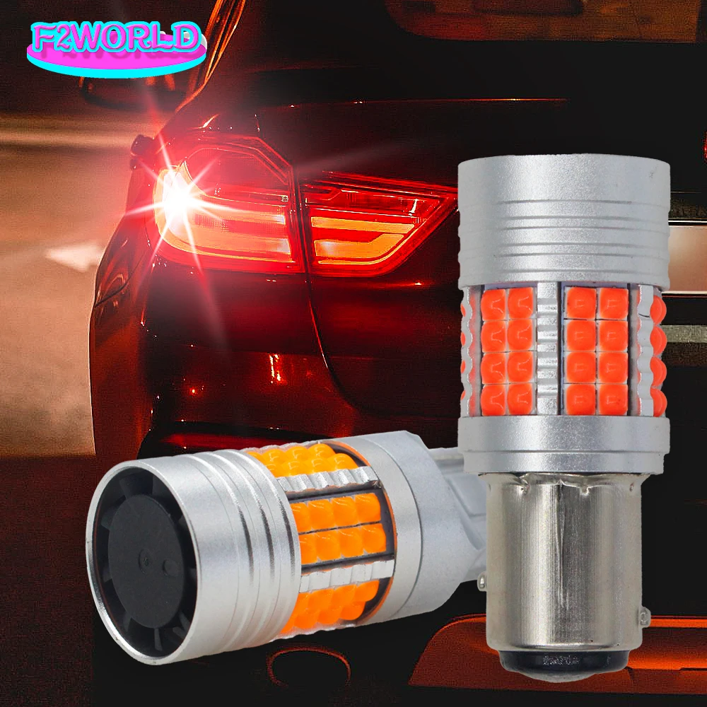 2 Шт. 1156 7440 T20 BA15S P21W 48SMD Canbus 3030 Светодиодные Задние Фонари С Охлаждающим