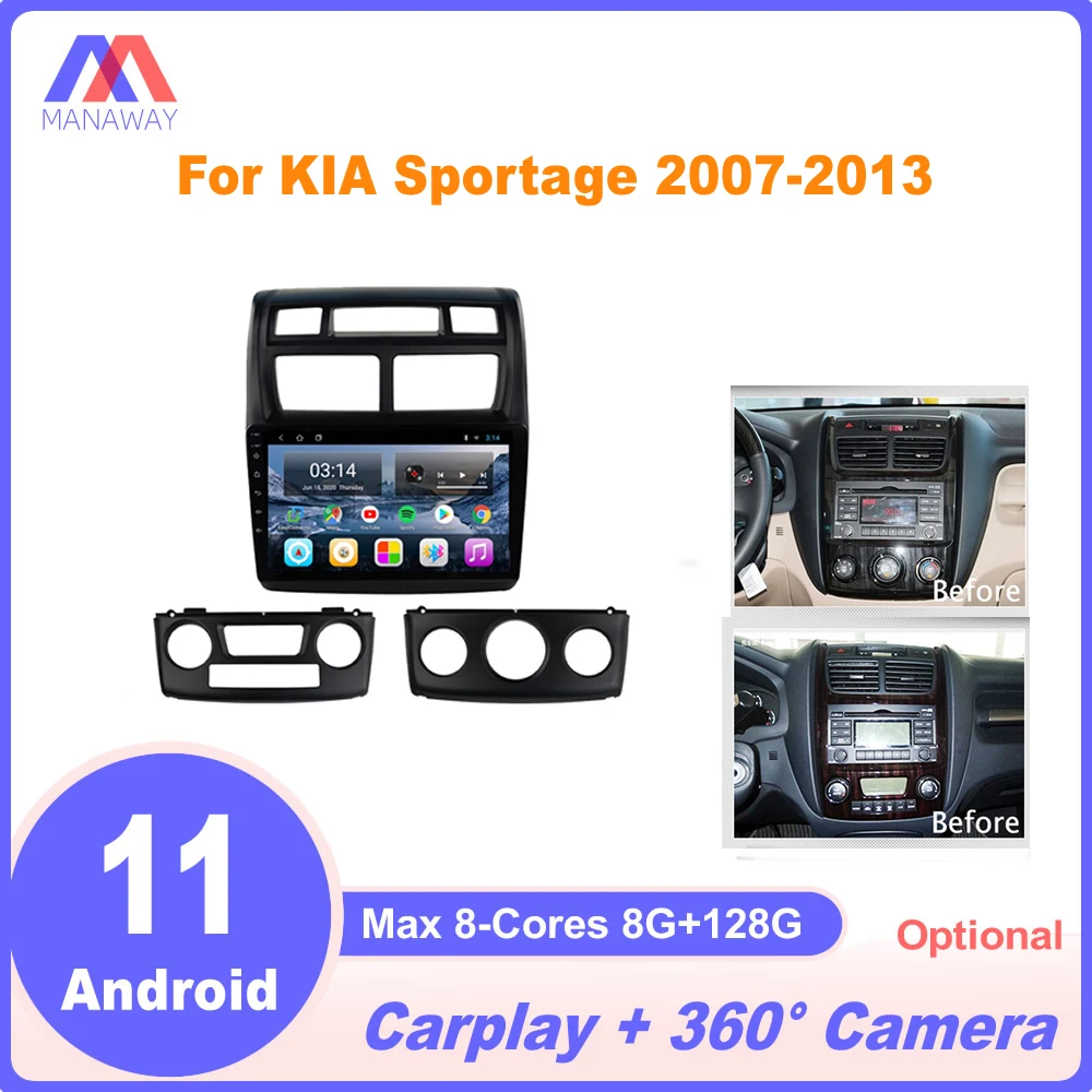 

Android 11 For KIA Sportage 2007-2013 DSP CarPlay Car Radio Stereo Multimedia Video MP5 Player Navigation GPS 2 Din Dvd