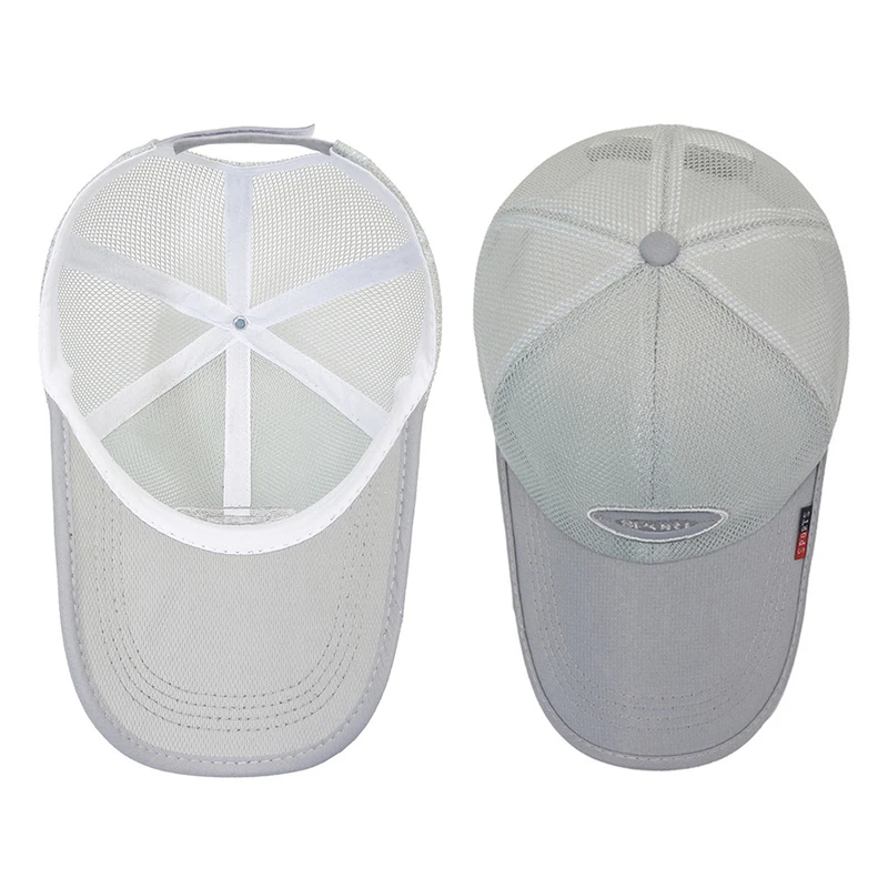 Men's Cap Mesh Baseball Cap Hiking Hat Breathable Travel Sun Hat Sports Sunscreen Hat Outdoor Elderly Middle-aged Caps Summer images - 6