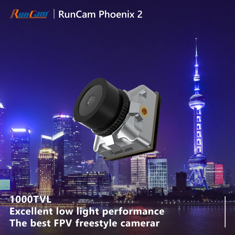 

Камера RunCam Phoenix 2 для беспилотного летательного аппарата FPV, 1000 ТВЛ, Джошуа COMS PAL/NTSC, переключаемая для квадрокоптера Phoenix2 Nano