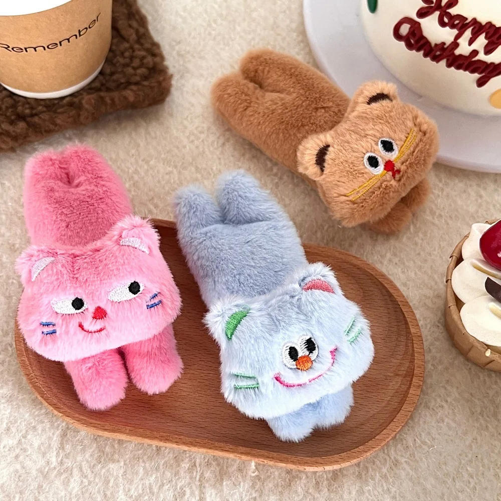 Новый милый мультяшный плюшевый котенок заколка для волос универсальный