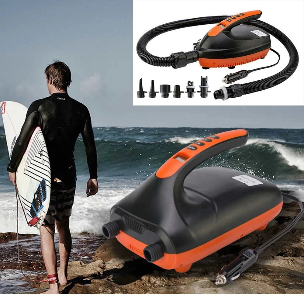 

12V SUP Board Pump Max 16/20 PSI Inflatable Pump Electric Air Pump Dual Stage for Stand Up Paddle Board Air PVC Boat Mattress