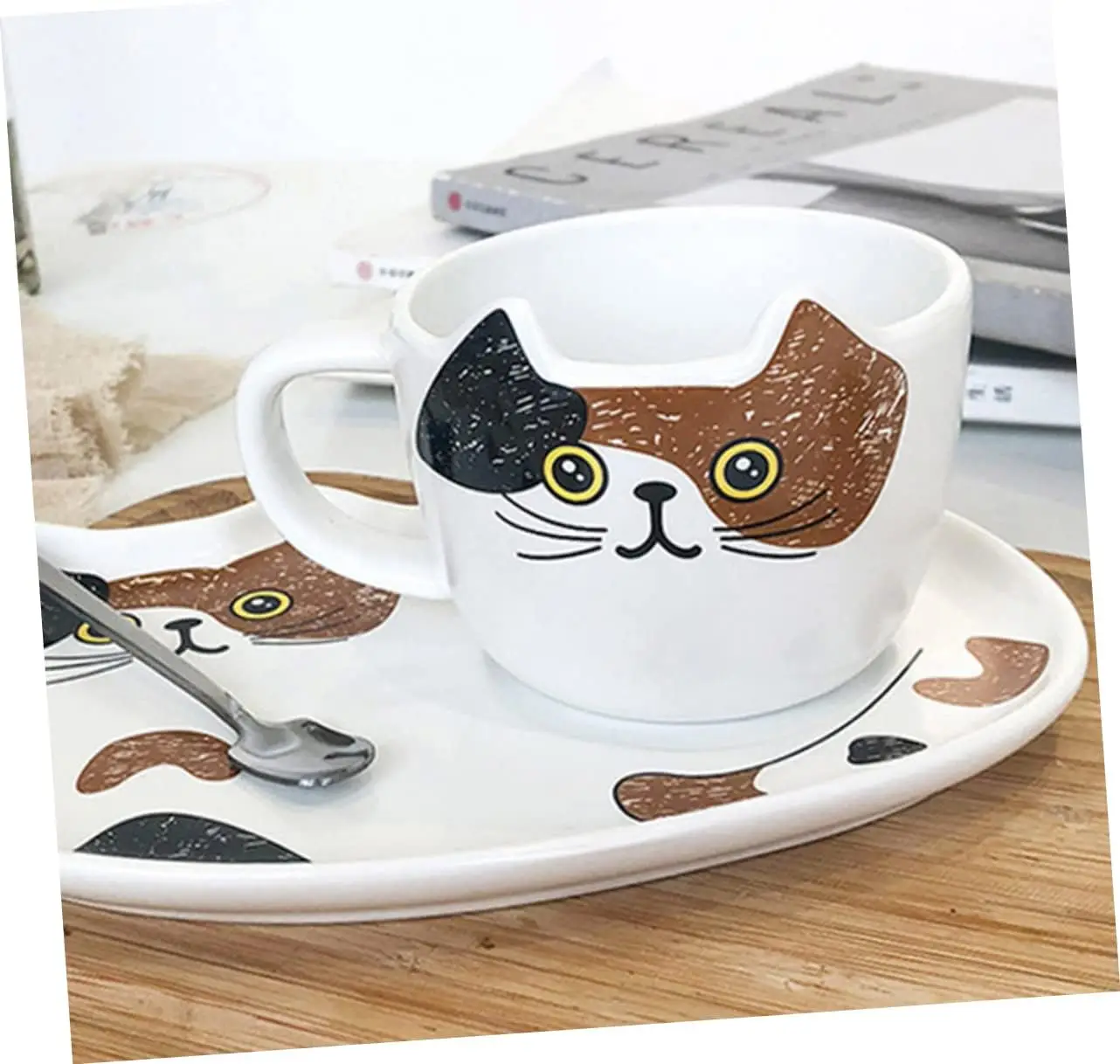 1 комплект набор чашек и блюдец для кошек чашки блюдца послеобеденного чая