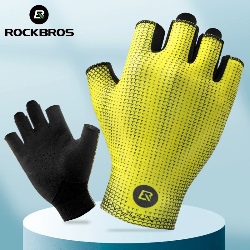 

Велосипедные перчатки ROCKBROS, полуперчатки с закрытыми пальцами, дышащие, для горных велосипедов, высокая эластичность, летние перчатки с кор...