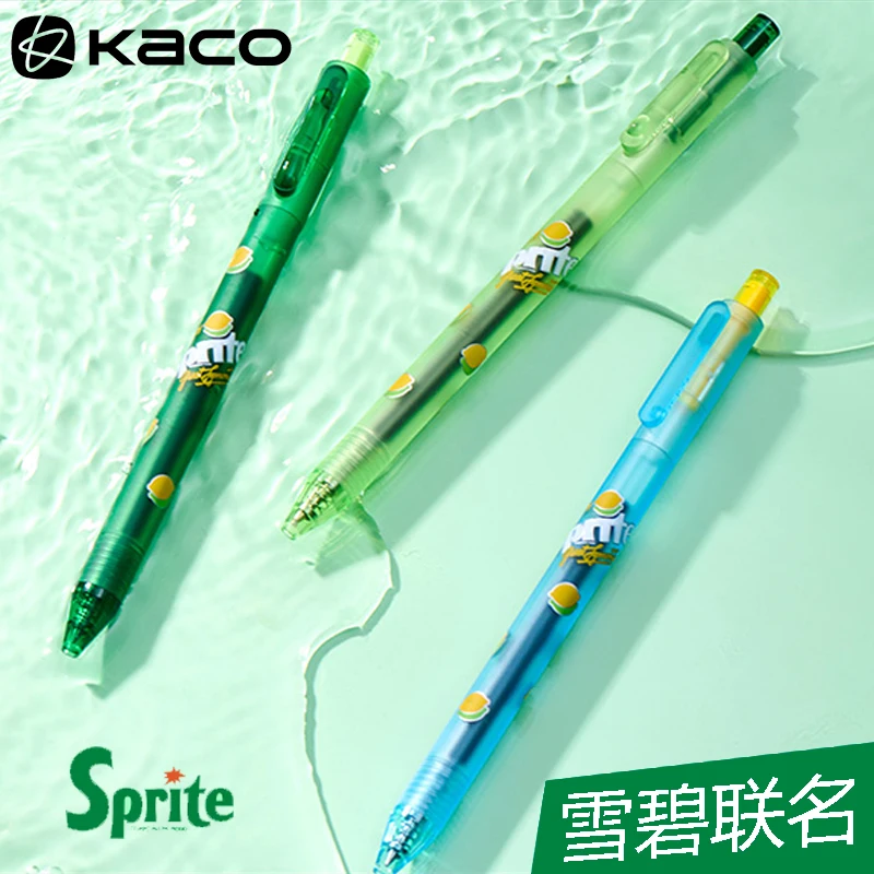 Фото 3 шт./упак. гелевая ручка KACO Pure Sprite Limited, минималистичный пресс для гладкого письма 0,5 мм, канцелярские принадлежности, многоразовое использование ​ ,Экзамен для школьного офиса №1