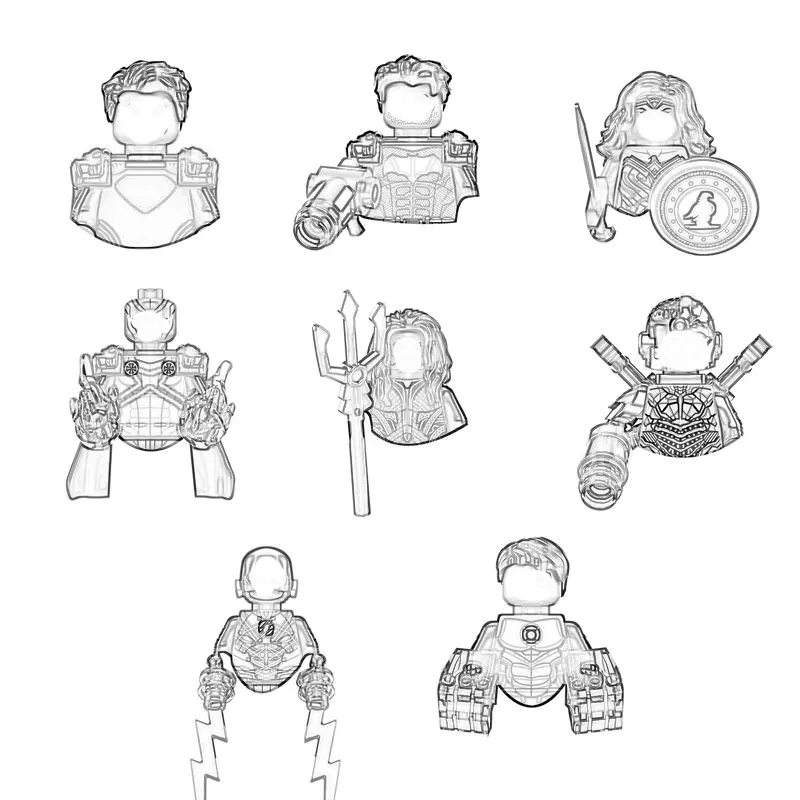 Фигурки героев Диснея куклы из аниме фильмы мини-фигурки строительные блоки