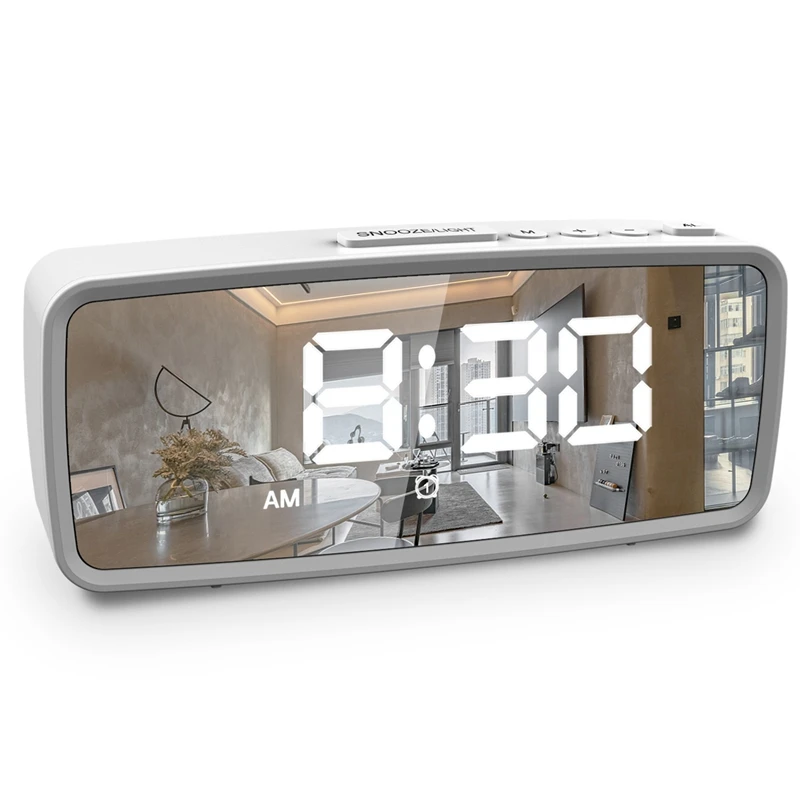 

Будильник для спальни светодиодный большие светодиодные часы с регулировкой громкости, для детей и пожилых людей, для дома и офиса