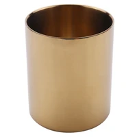 2020 gold flower vase pen holder desktop storage container for house office cylinder flower vase home decoration
