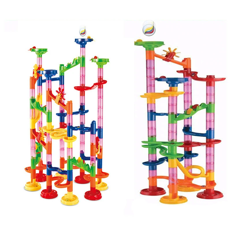 

DIY Construction Marble Race Run Maze Balls Track Building Blocks Children Gift For Baby Educational Toys