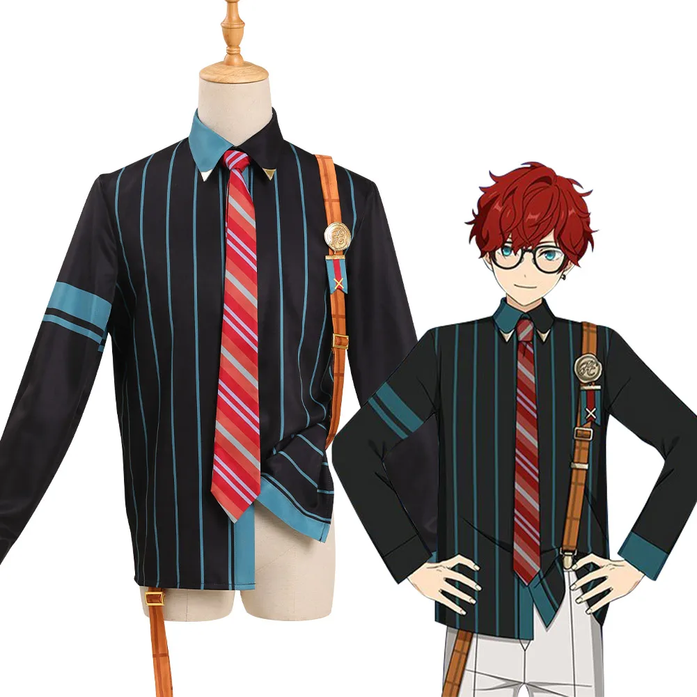 

Ensemble Stars Amagi Hiiro Cosplay Costume Shirt Necktie Belt Outfits Halloween Carnival Suit