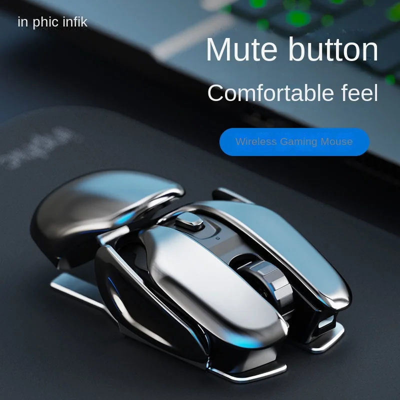

Wireless Mouse with USB Rechargeable RGB Mouse for Computer Laptop PC Macbook Gaming Mouse Gamer 2.4GHz 1600DPI