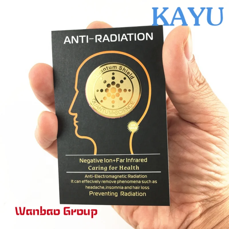 

Custom Customized Negative ions Anti Radiation Mobile Sticker 24K Gold Reduce/Anti-Radiation Sticker/paster/patch/chip for Mobi
