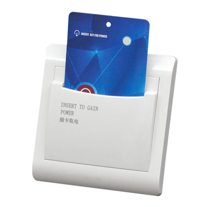 

With 3 Card Hotel House Guest Room Wall Reader Switch 40A Energy Saving Insert Key For Power