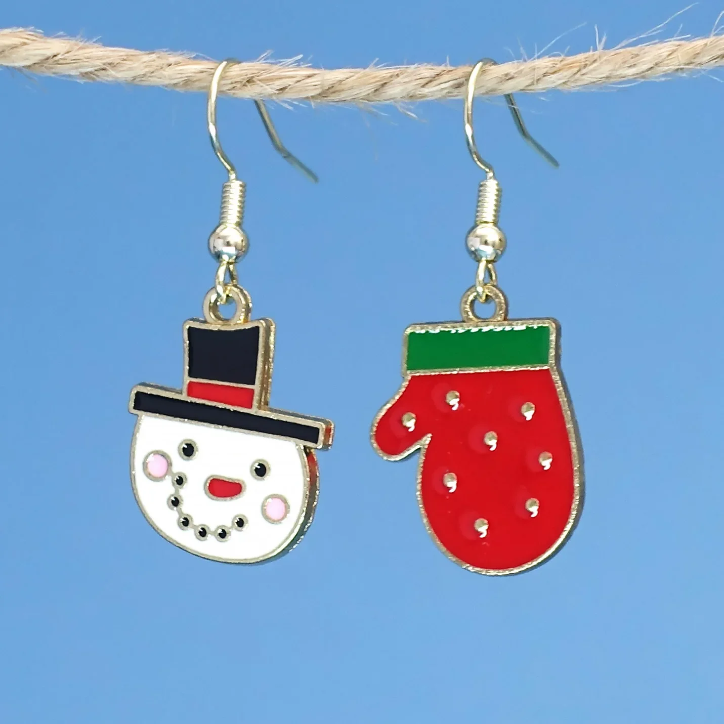 Ювелирные изделия серьги в рождественском стиле Необычные милые индивидуальные