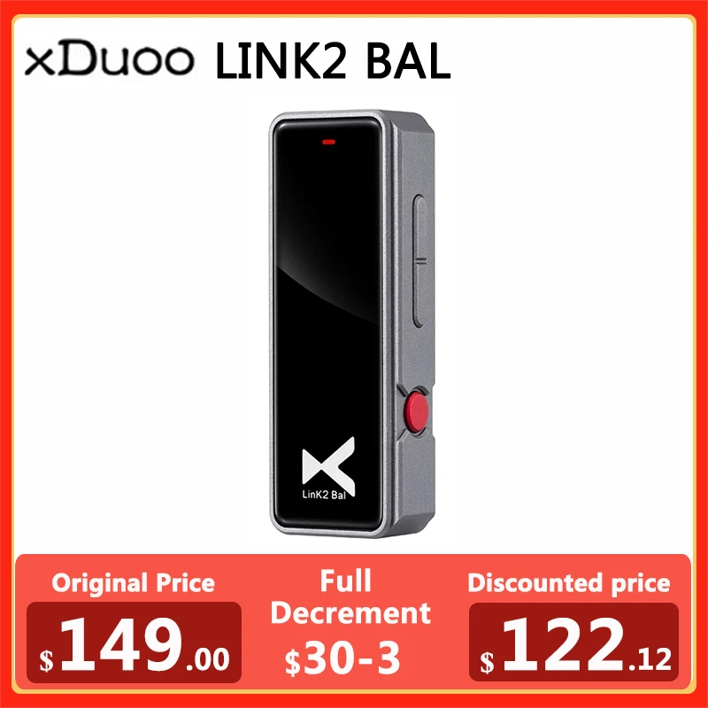 

XDUOO LINK2 BAL USB DAC & Headphone amp 270mW output power Type-C To 4.4mm 3.5mm output CS43131*2 DSD256 Portable Decoding amp