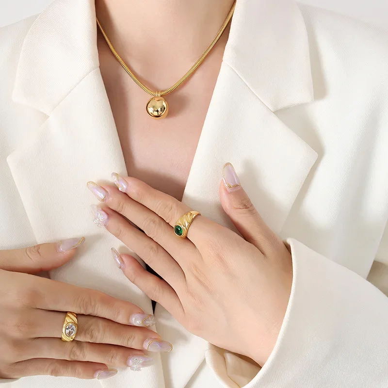 Универсальное ожерелье из титановой стали с тройным дизайном