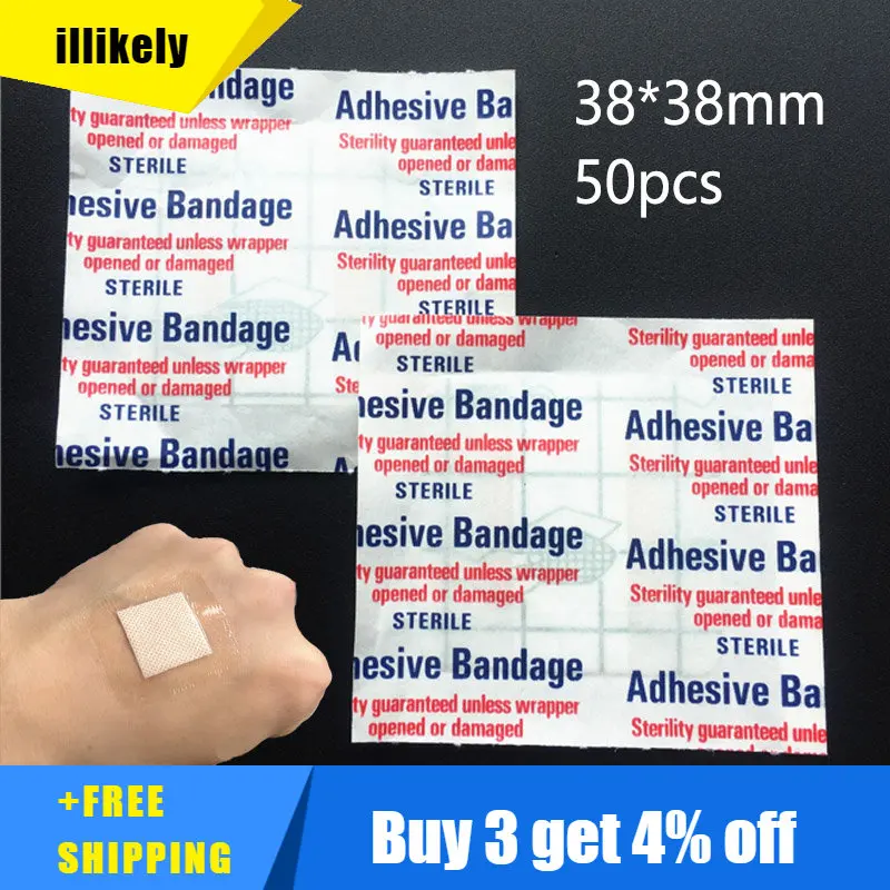 50Pcs/Pack Waterproof Wound Dressing Medical Transparent Sterile Tape for Wound Care Bandage Protect First Aid Kit Free Shipping