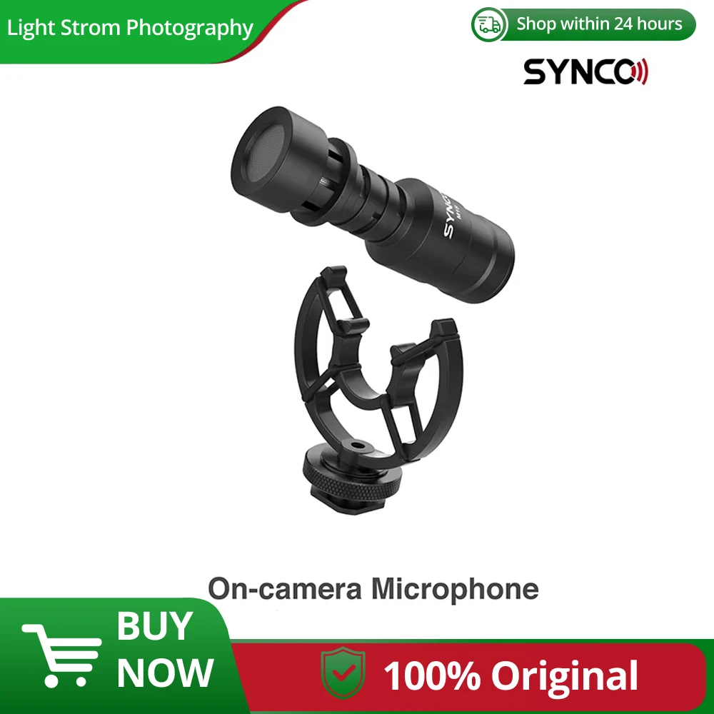 Фото Микрофон SYNCO M1S кардиоидный дробовик для iPhone Android смартфона Canon Nikon Sony DSLR камеры Бытовая видеокамера ПК микрофон MM1 №1