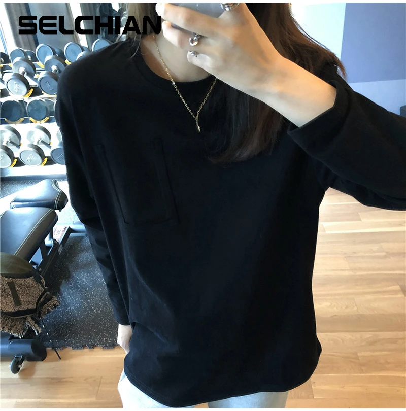 

Fashion Women T-shirts harajuku Basic cotton O-neck White T-shirt Simple Casual BF Applique Top Female Korean Hipster streetwear