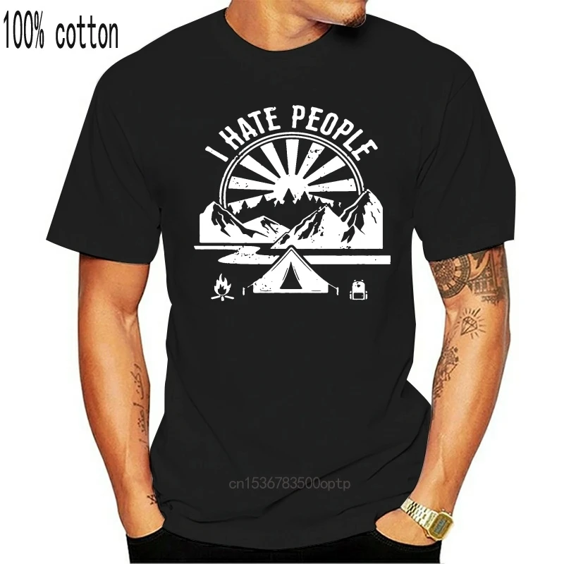 

Man Clothing I Hate People Camping T Shirt S-3XL I Love Camping Summer Gift
