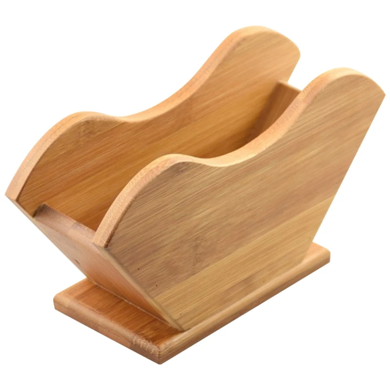 

Bamboo Coffee Filter Holder, Renewable Stand Container Dispenser Rack Shelf For Square Cone