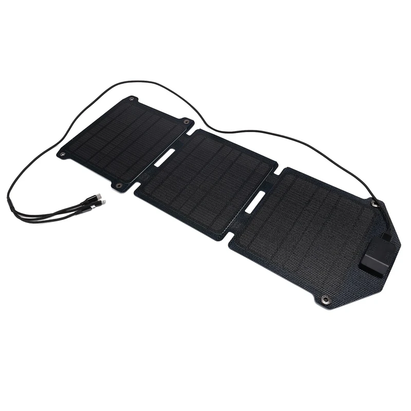 

Портативная солнечная панель в комплекте, складное зарядное устройство на солнечной батарее 15 Вт, 5 В, водонепроницаемая солнечная панель с USB-портами, уличное зарядное устройство для кемпинга