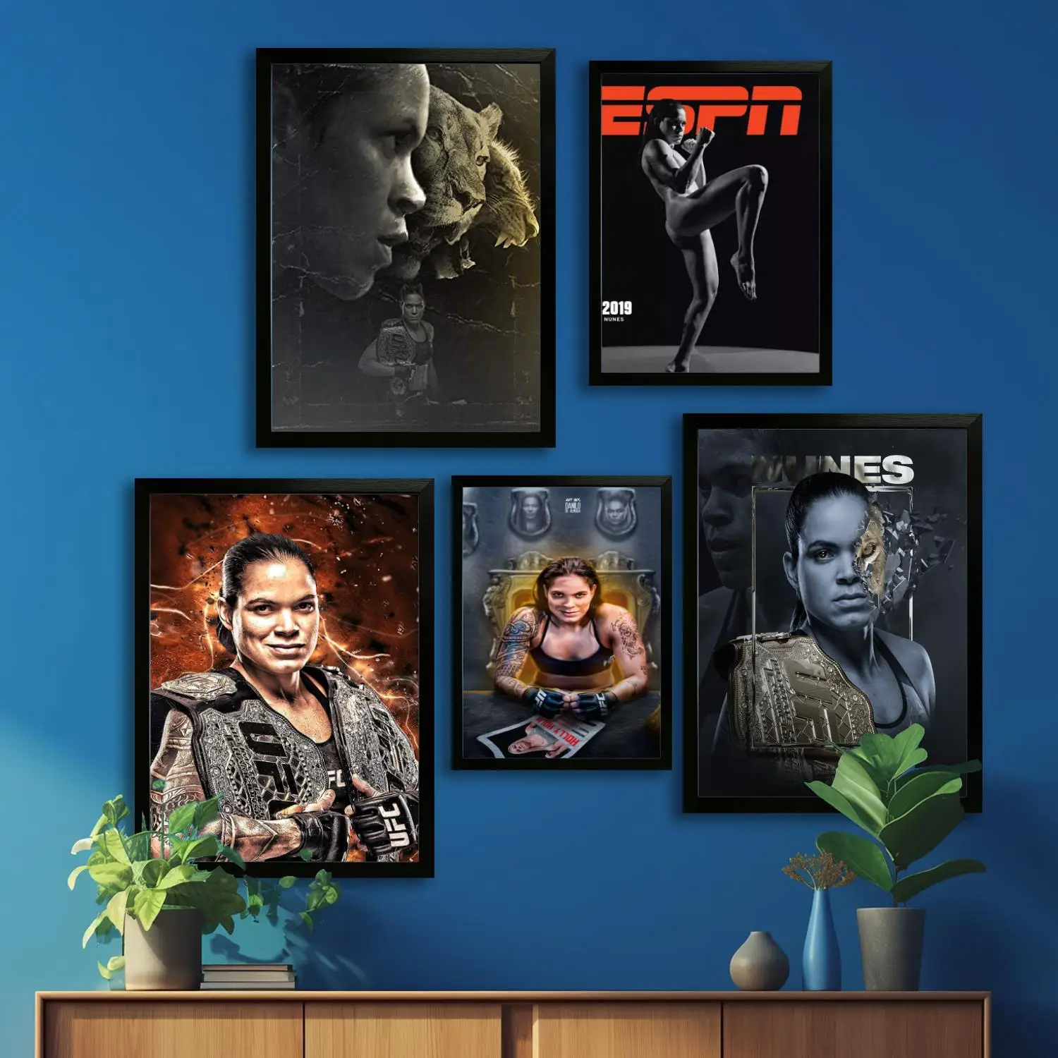 Художественный постер Amanda Nunes на холсте