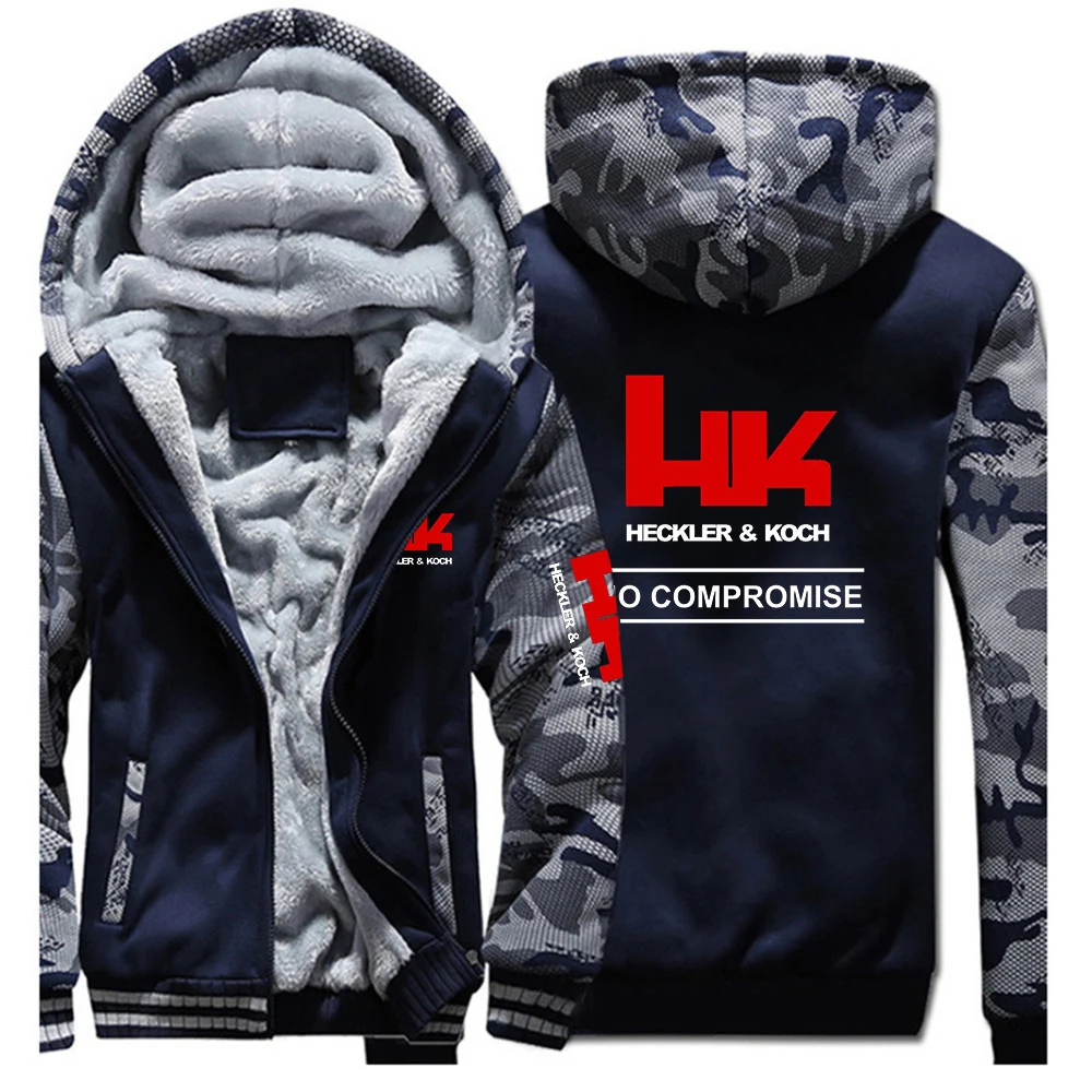 Hk Heckler Koch No Compromise Print 2024 новые уличные осенние и зимние теплые толстовки мужские