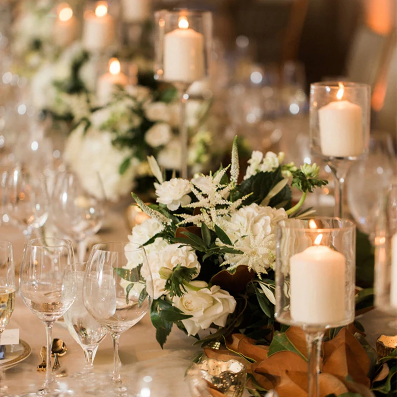 Набор стеклянных подсвечников