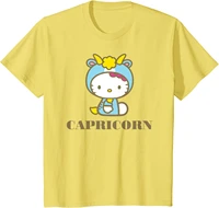 sanrio hello kitty zodiac capricorn print graphic t shirt fashion top t shirt casual short sleeve graphic tee clothes women