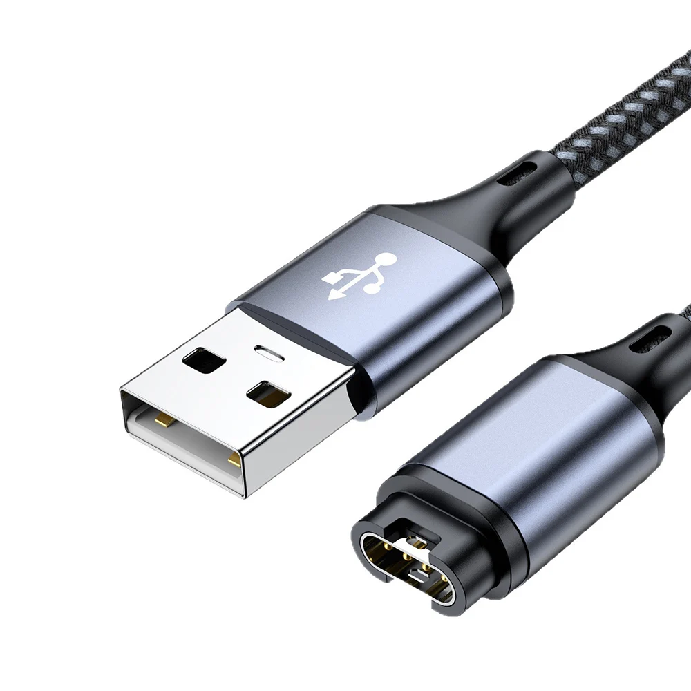 Фото Сменный USB-кабель для передачи данных длиной 1,2 м для Garmin Forerunner 945, 255, 935, 245, Fenix 8, 7, 6, 5, Vivoactive 3, Venu 2, 2S (комплект) №1