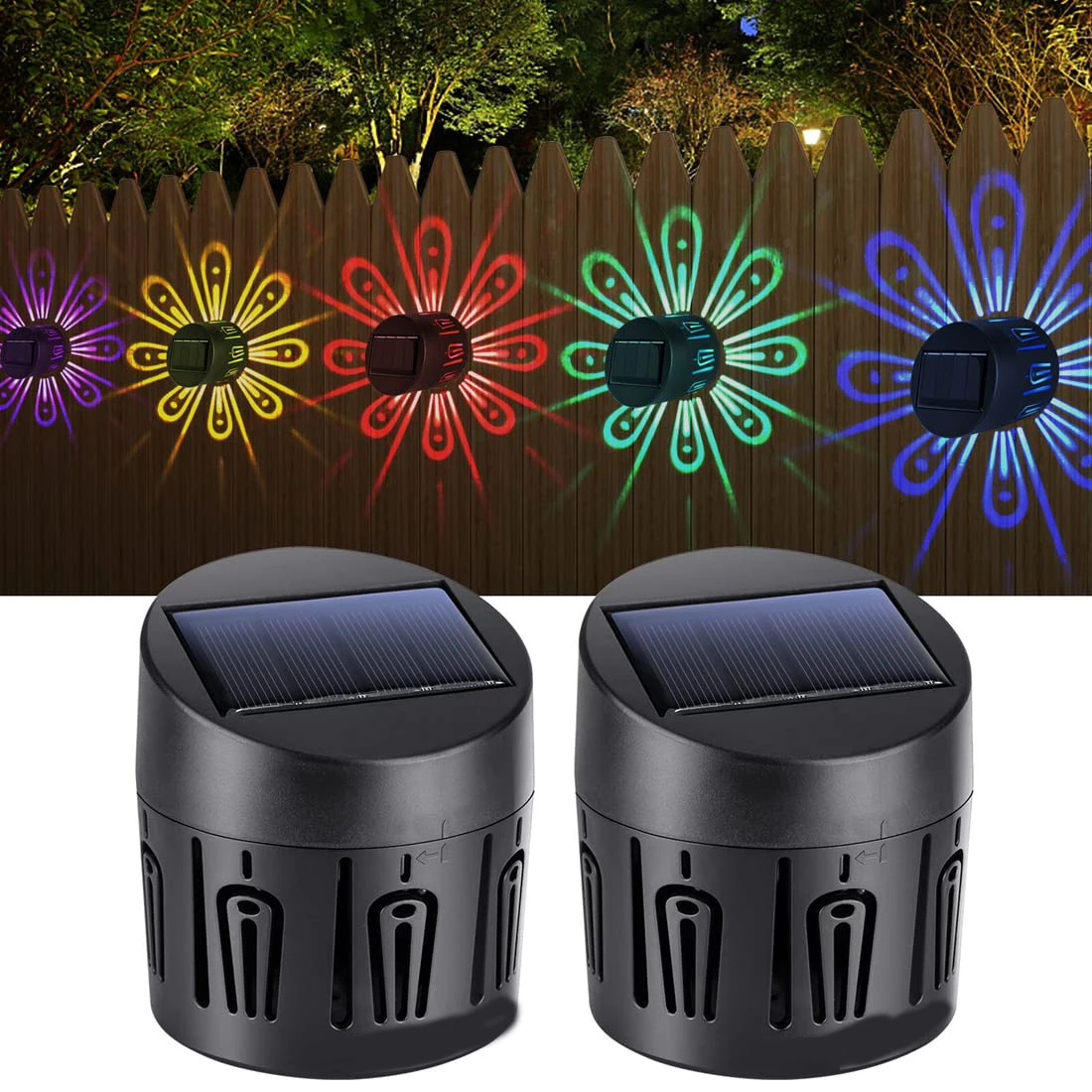 

Solar Fence Lights Outdoor Decorative Solar Deck Lights Outside Garden Waterproof Steps Shadow Decoration Light for Wall Patio