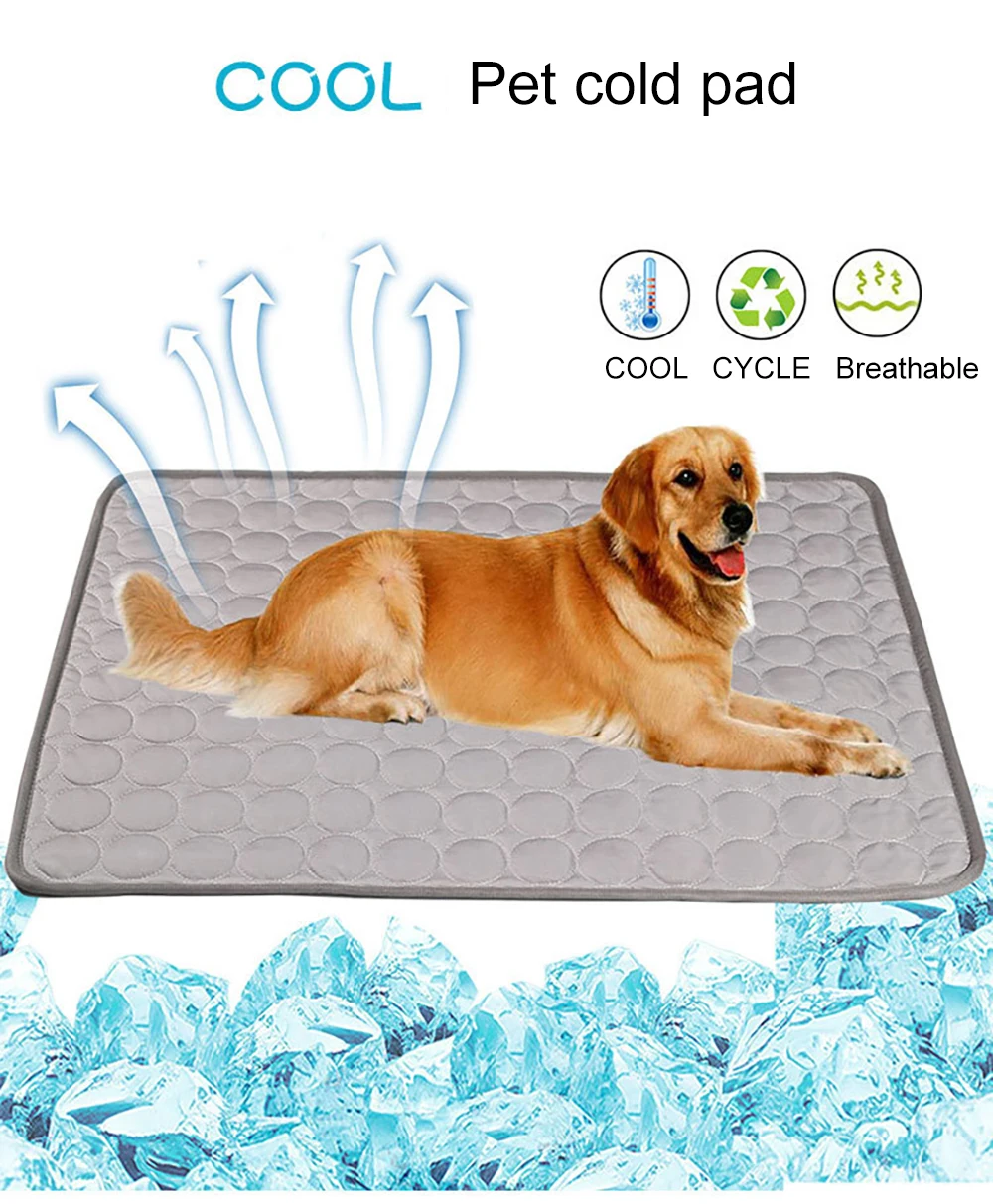 

Dog Mat Cooling Summer Pad Mat For Dogs Cat Blanket Sofa Breathable Pet Dog Bed Summer Washable For Small Medium Large Dogs Cold