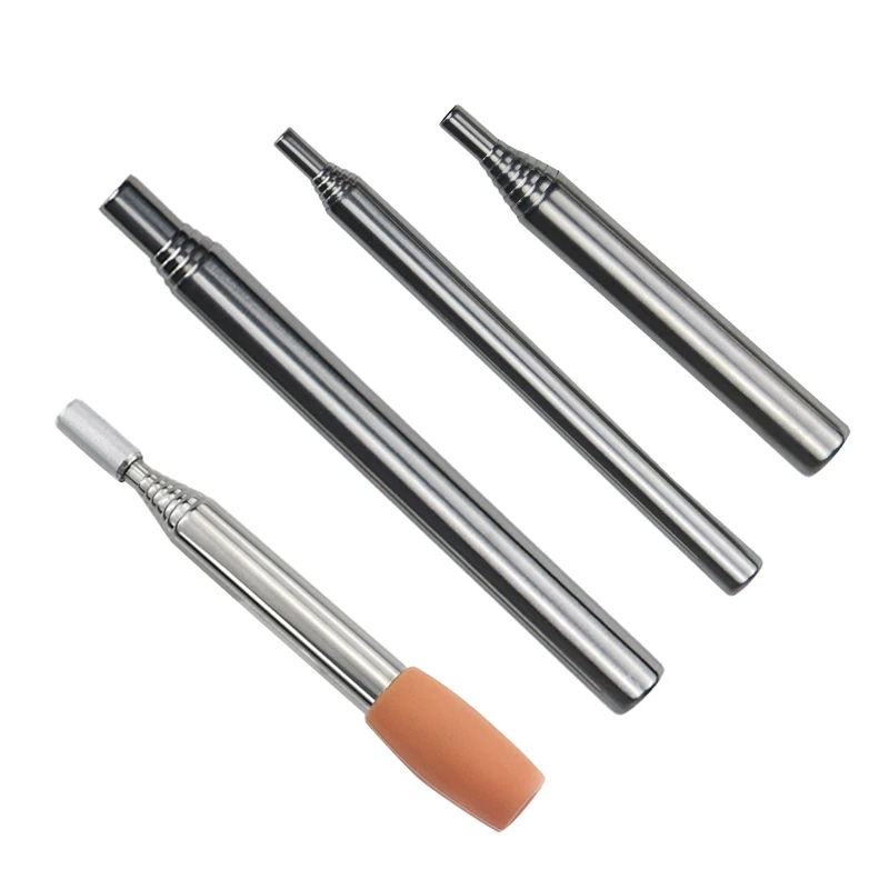 

Useful Campfire Tool Blow Fire Tube Stainless Steel Retractable Fire Blower Pipe