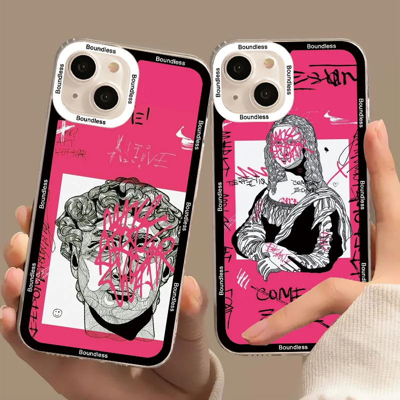

Graffiti Great Art Aesthetic David Clear Phone Case for Iphone 13 12 11 Pro Max 7 8 Plus SE2 Iphone 14 Pro Max Plus X XR XS Case