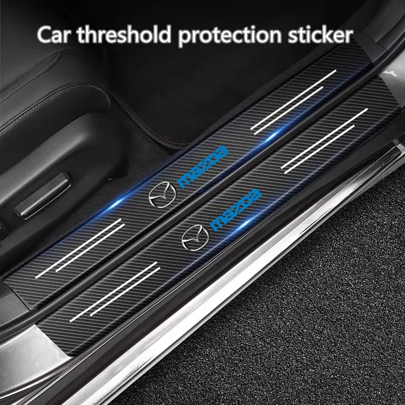 

Carbon Fiber Car Sticker Auto Door Threshold Side Anti Scratch Tape for Mazda 3 bk bl 323 Axela Atenza CX-3 CX-4 CX5 CX-7